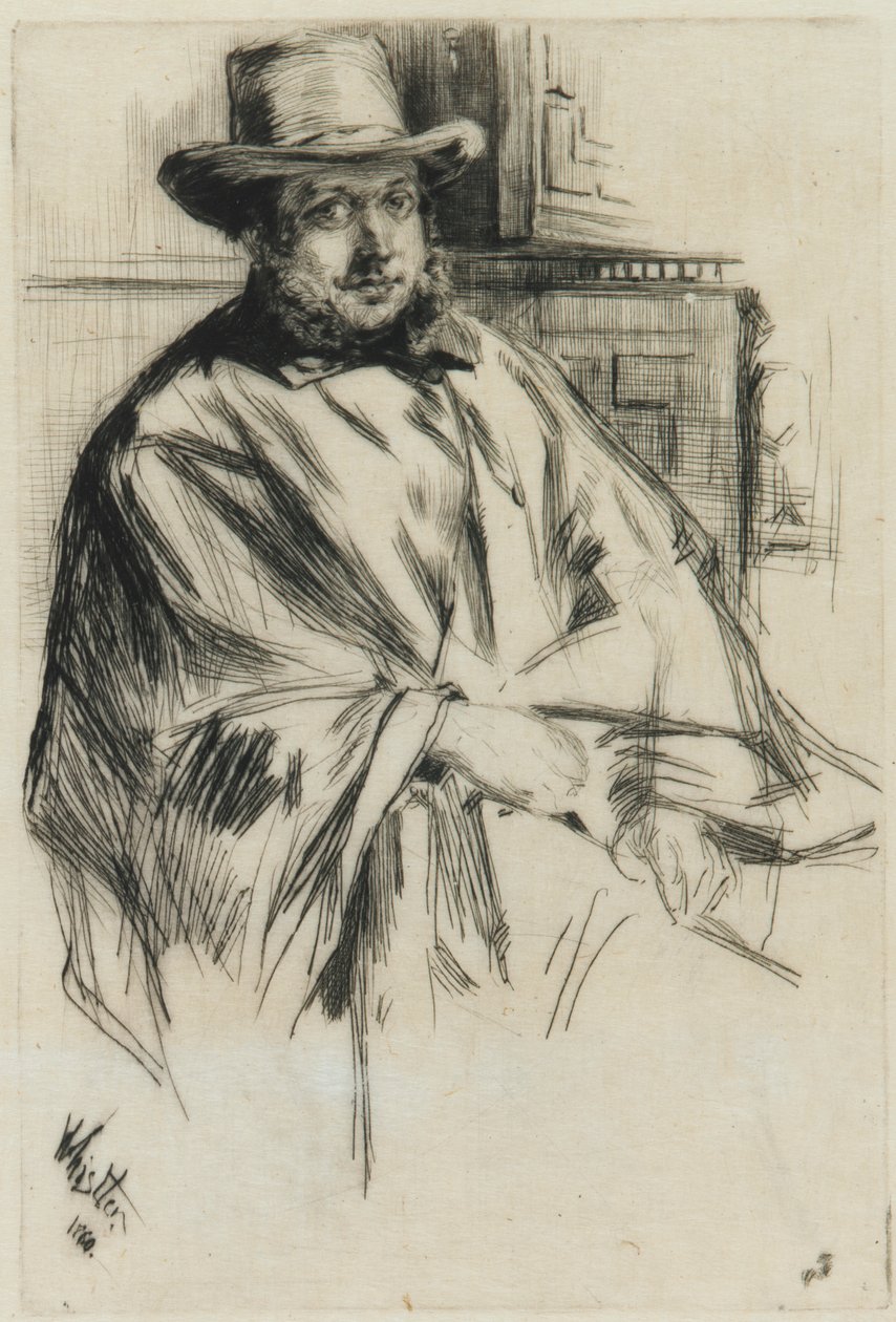 Portret van een man, 1860 door James Abbott McNeill Whistler