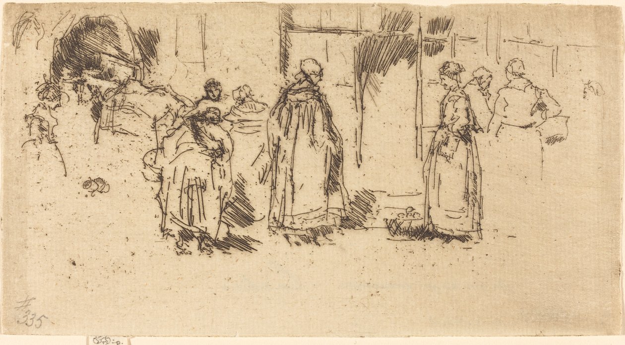 Pluimvee-markt, Loches door James Abbott McNeill Whistler