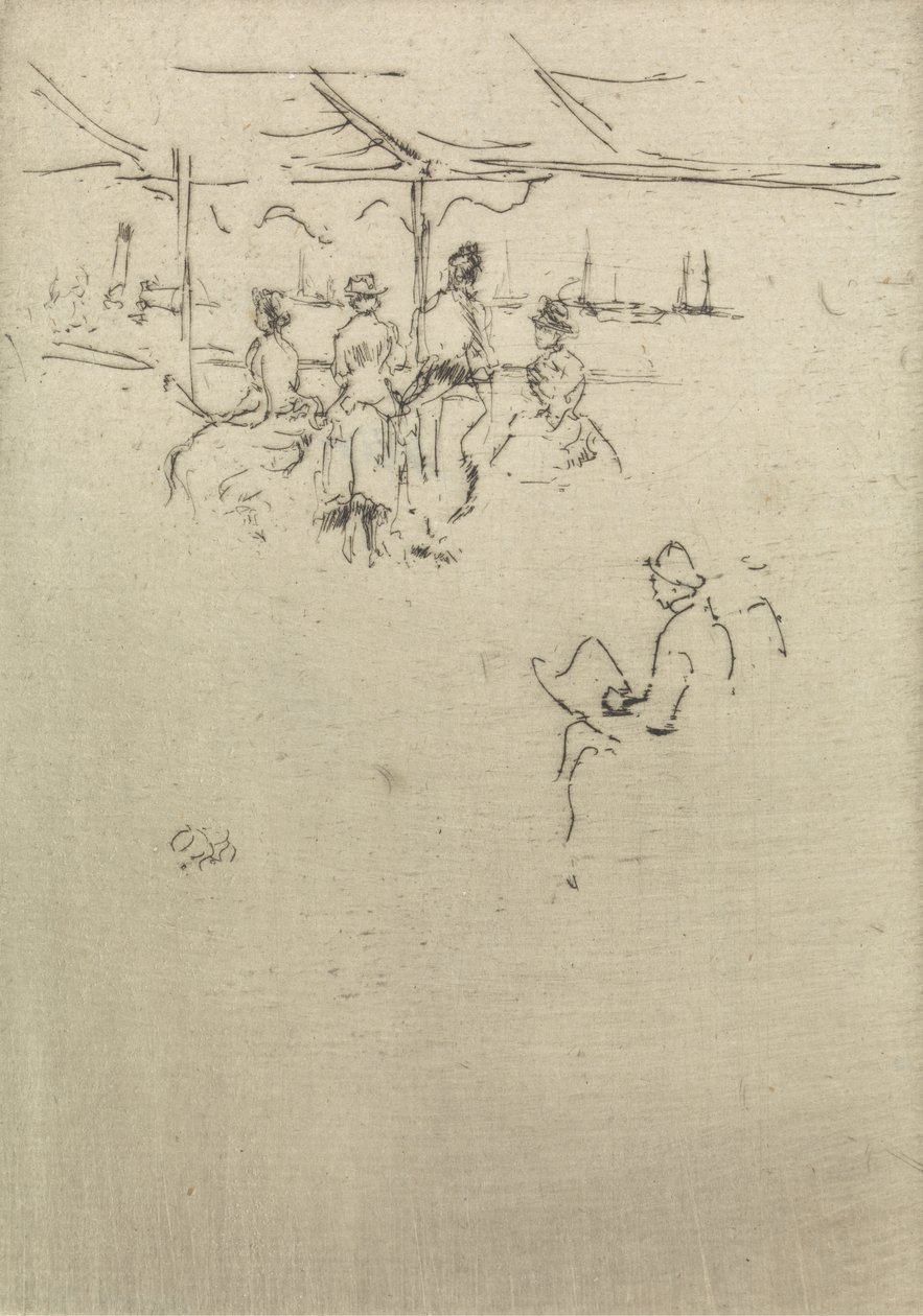 Ryde Pier, uit een set van twaalf etsen getiteld De Marine Review, 1887 door James Abbott McNeill Whistler