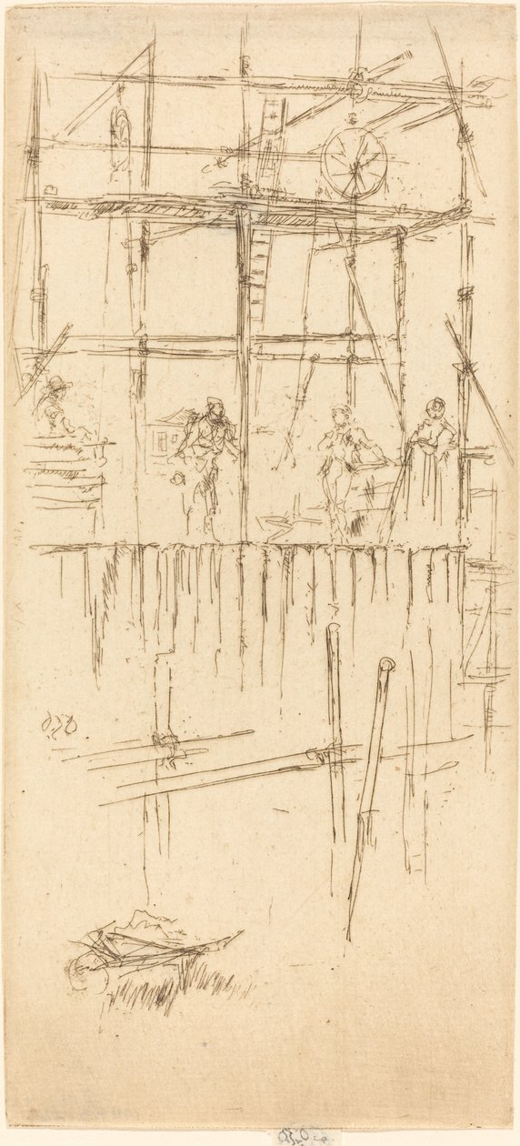 Savoy Steigers, ca. 1887 door James Abbott McNeill Whistler