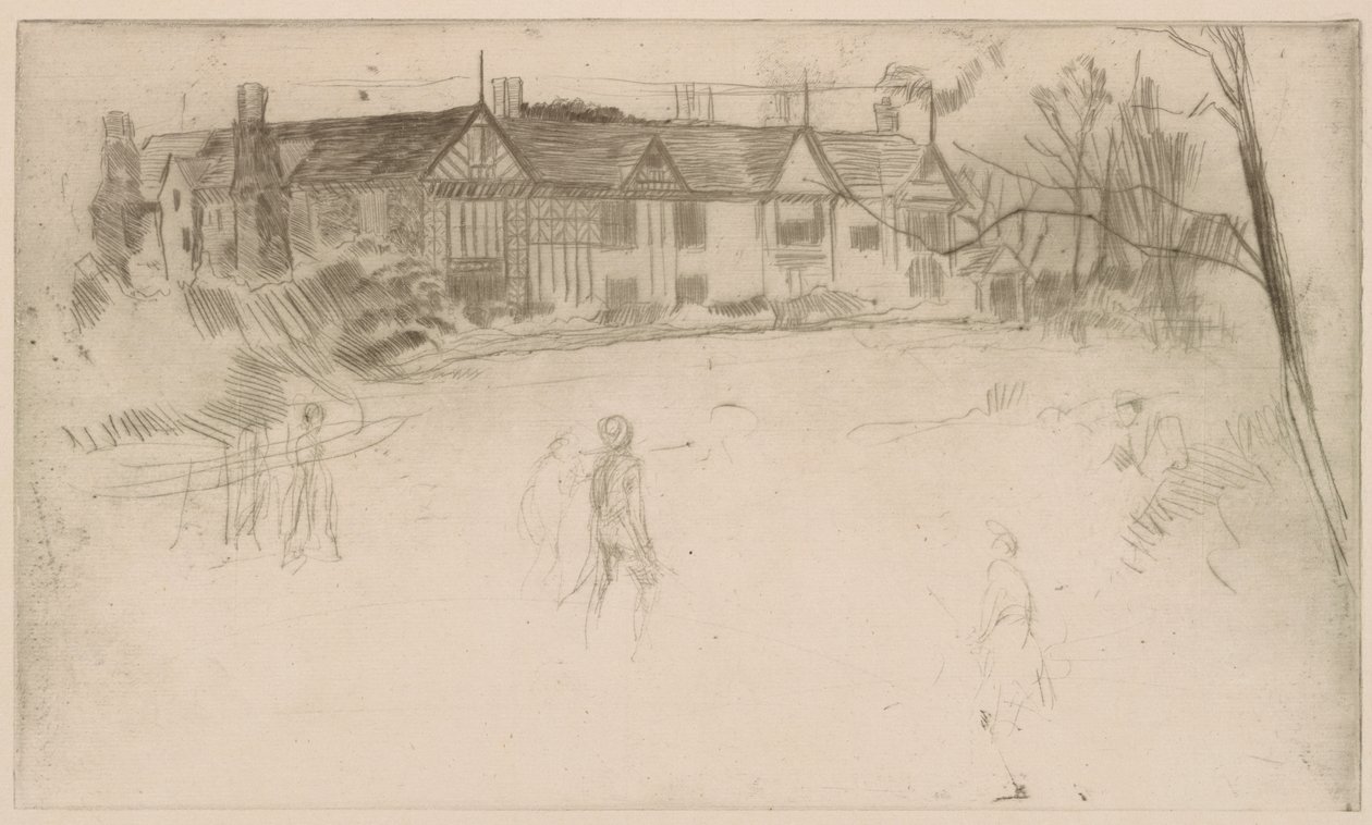 Speke Hall, 1875 door James Abbott McNeill Whistler