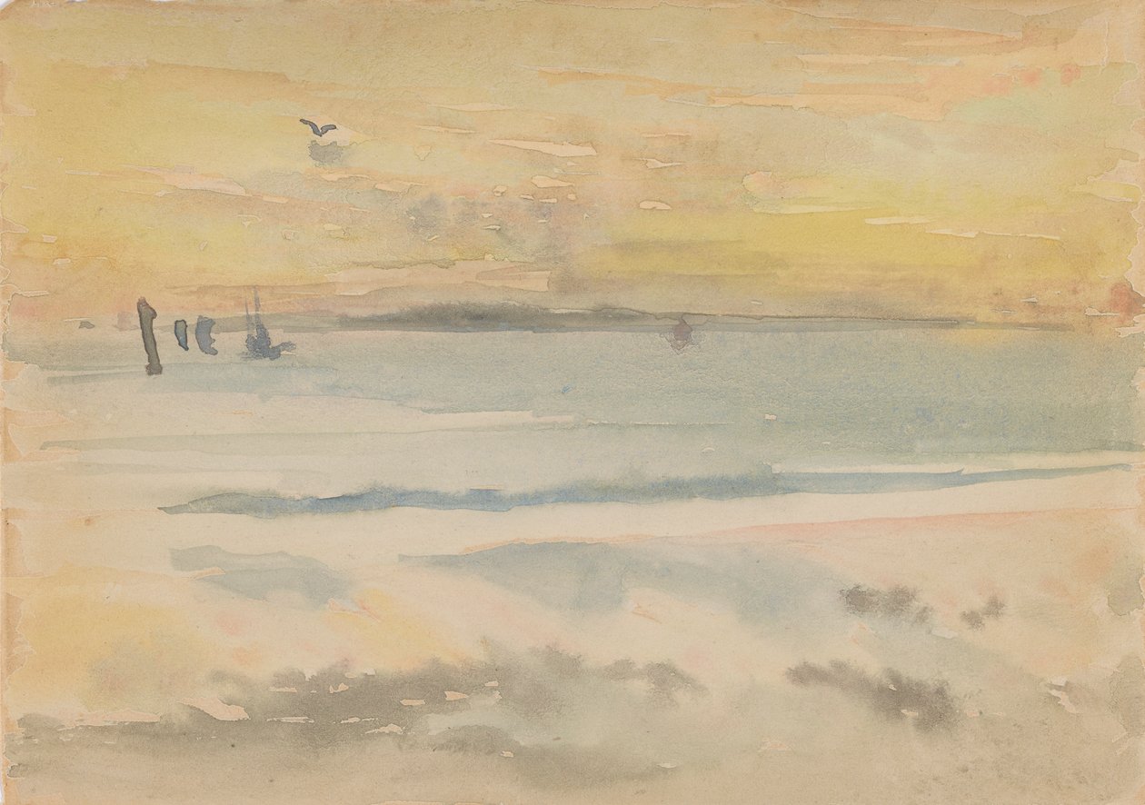 St. Ives: Zonsondergang door James Abbott McNeill Whistler