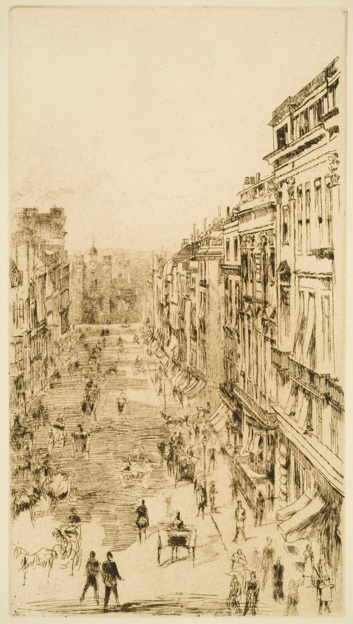 St James’s Street in Londen door James Abbott McNeill Whistler