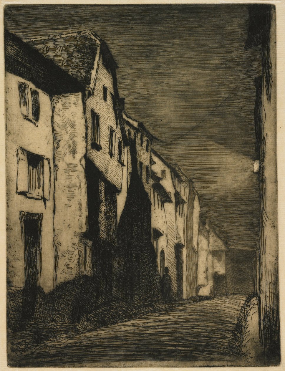 Street in Saverne door James Abbott McNeill Whistler