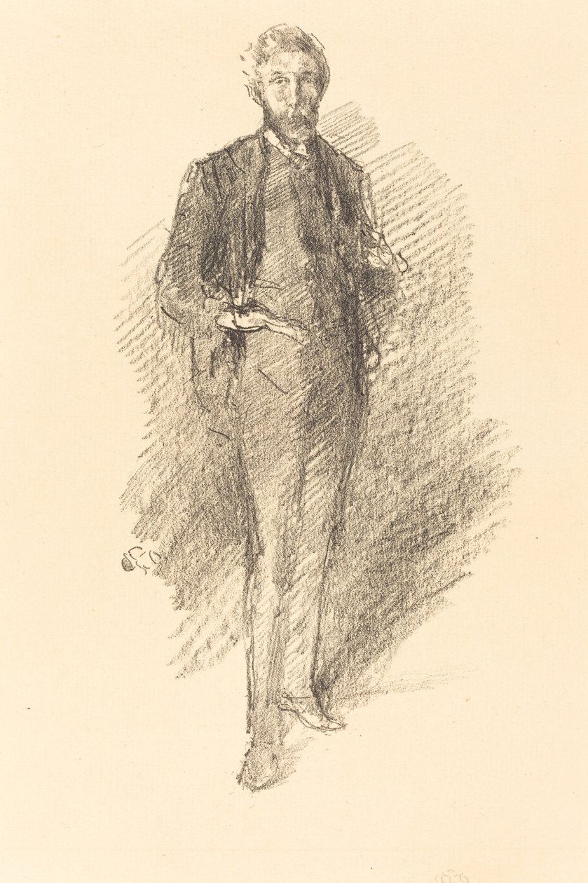 Studie: Joseph Pennell, 1896 door James Abbott McNeill Whistler