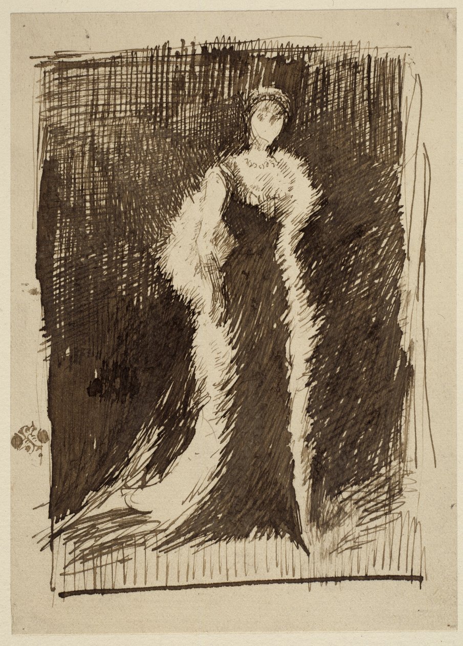 Studie voor Arrangement in Zwart: Lady Meux door James Abbott McNeill Whistler