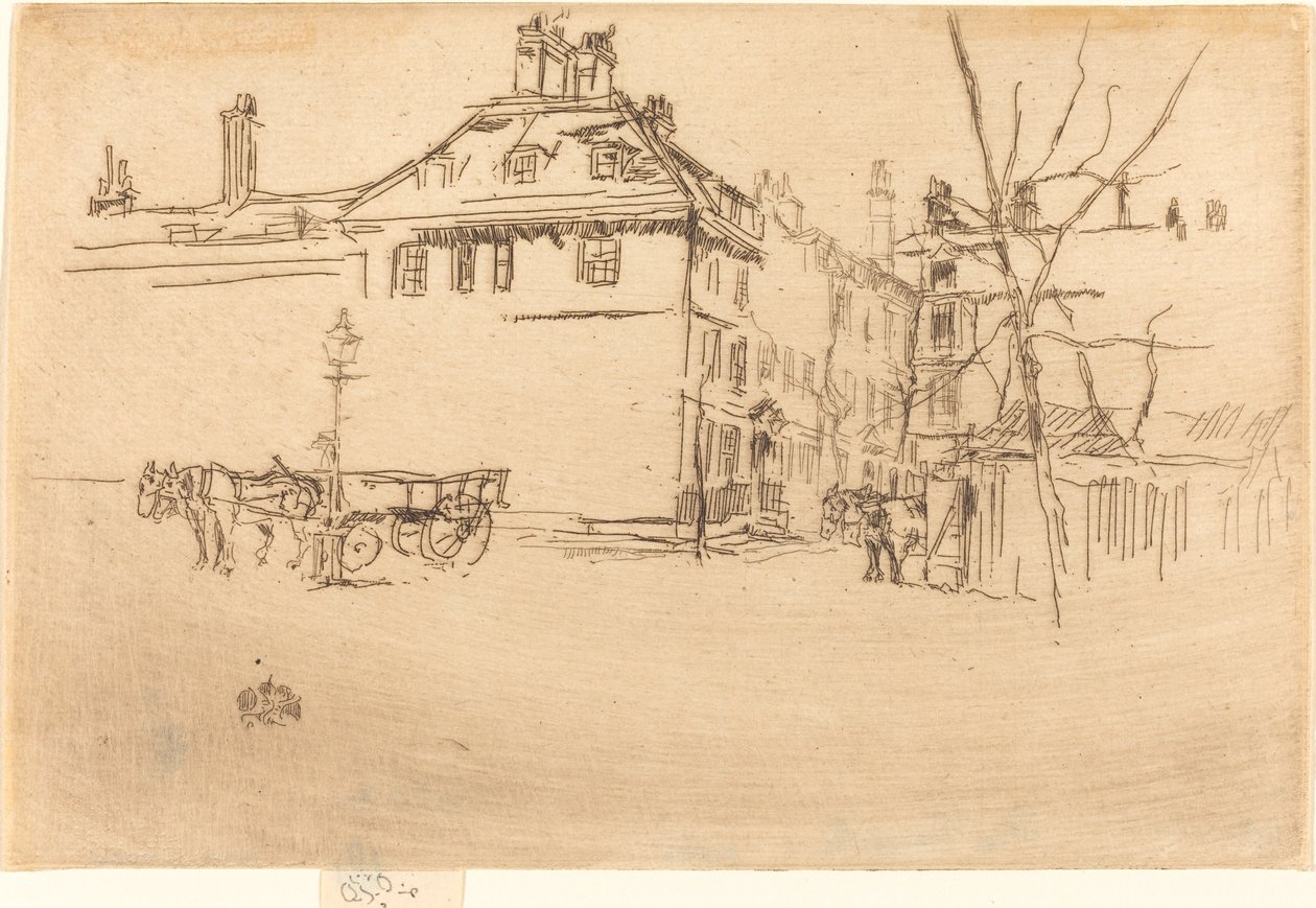 Tempel, ca. 1880-1881 door James Abbott McNeill Whistler