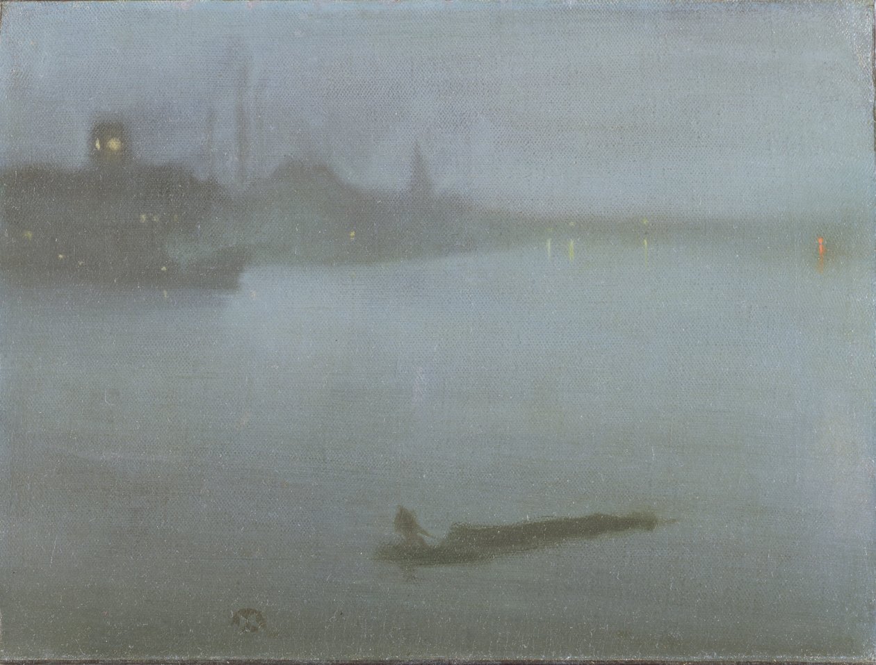 Thames - Nocturne in blauw en zilver door James Abbott McNeill Whistler