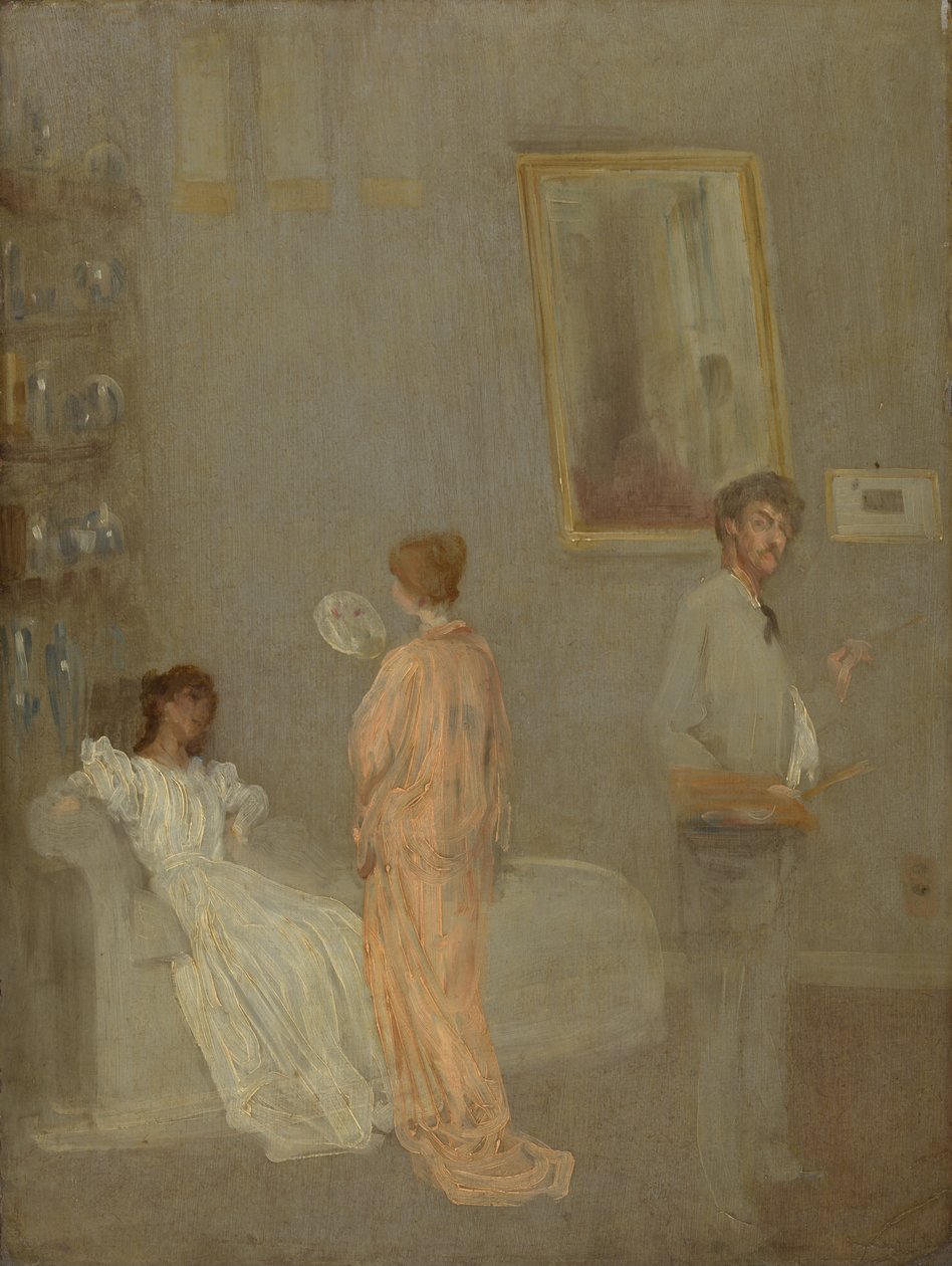 De kunstenaar in zijn atelier, 1865-1866 en 1895 door James Abbott McNeill Whistler
