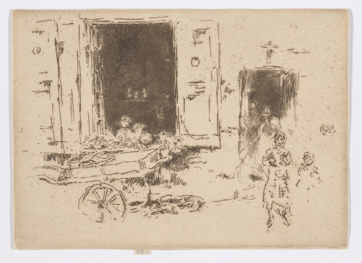De Barrow- Quartier des Marolles, Brussel door James Abbott McNeill Whistler