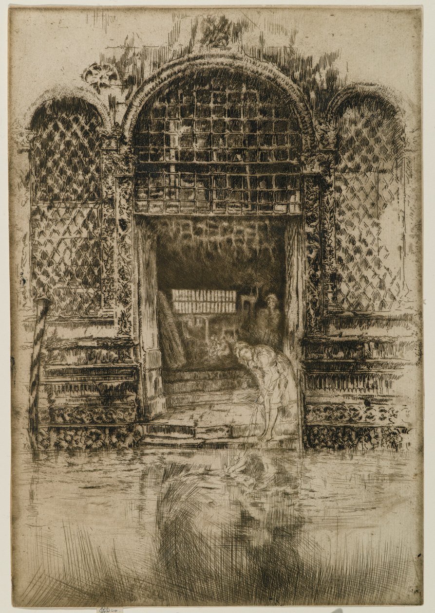 De Deur, 1880 door James Abbott McNeill Whistler