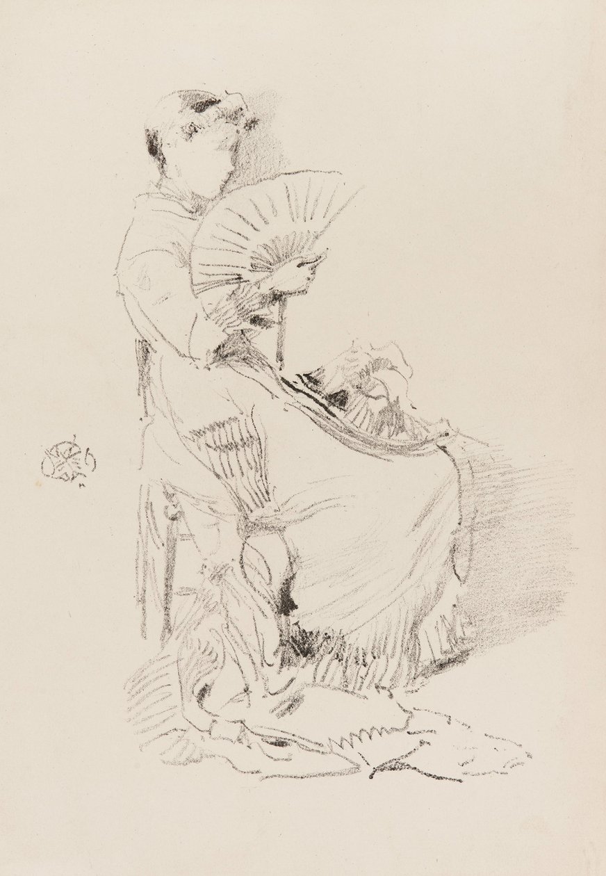 De waaier, 1879 door James Abbott McNeill Whistler