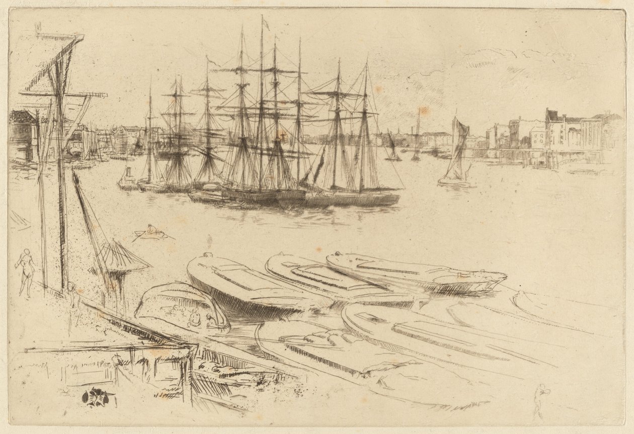 De Grote Vijver, ca. 1879 door James Abbott McNeill Whistler