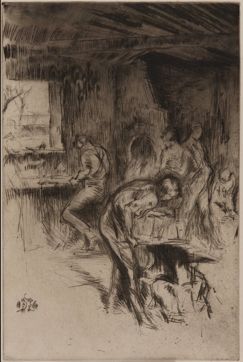 De kleine smederij, Liverpool door James Abbott McNeill Whistler