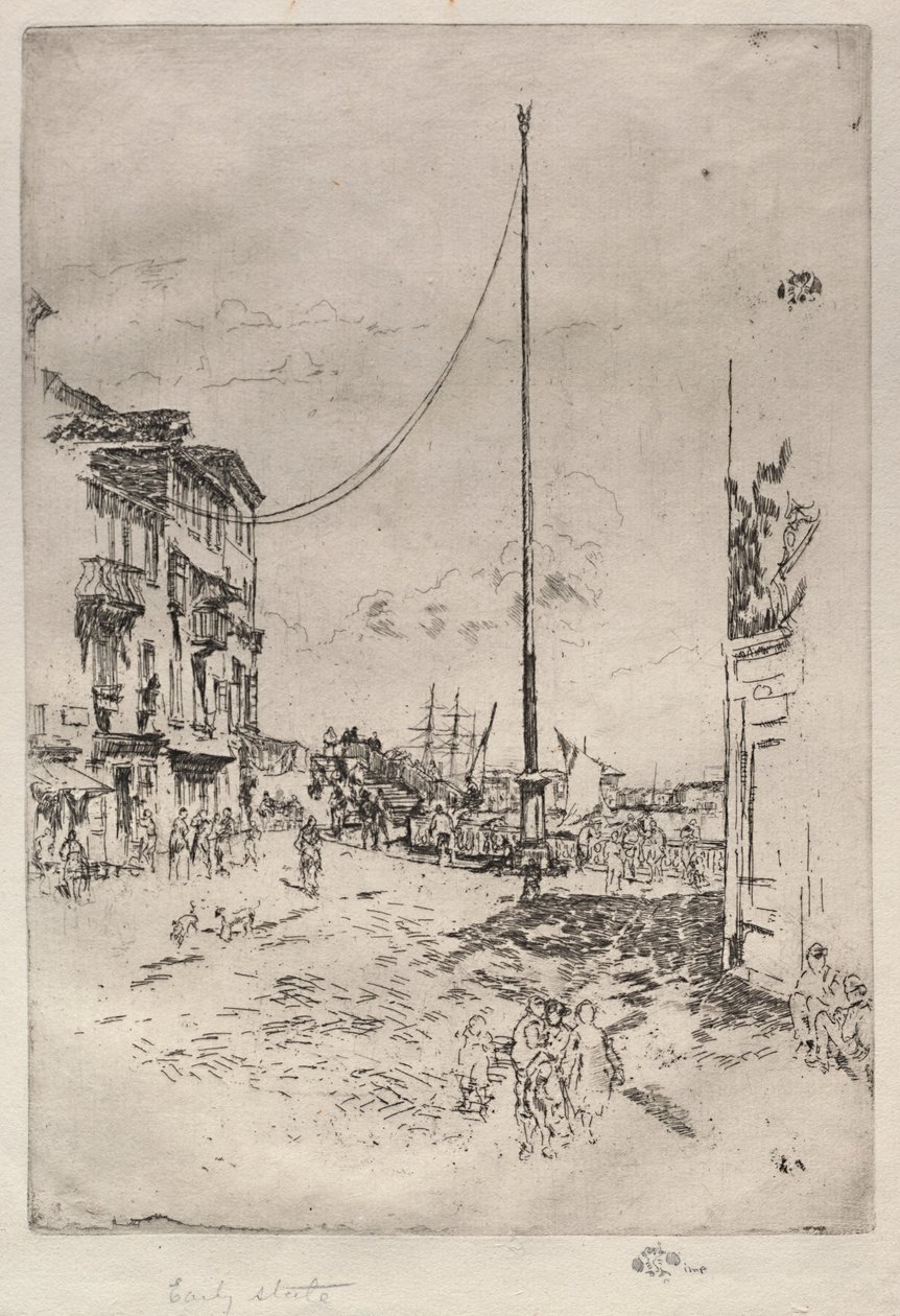 De Kleine Mast door James Abbott McNeill Whistler