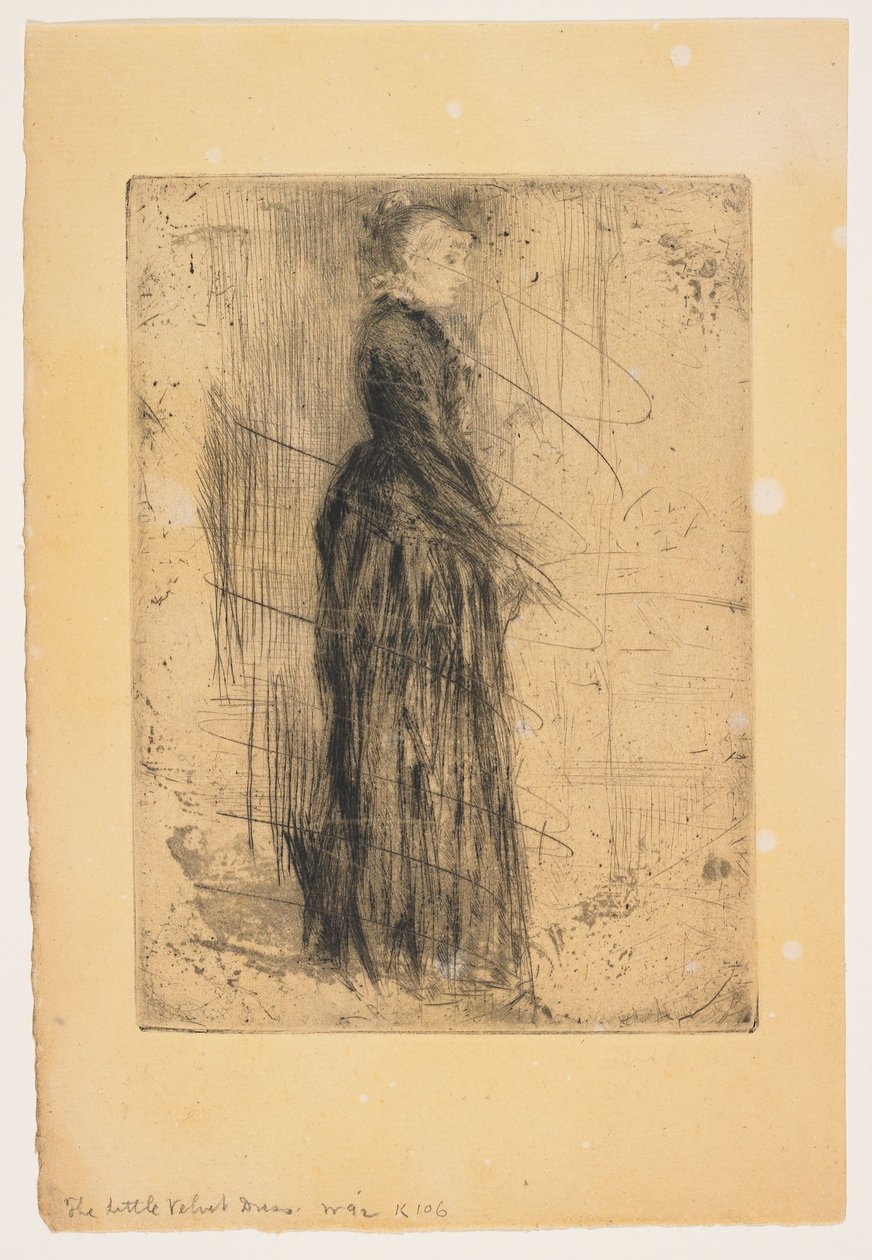 Das kleine Samtkleid door James Abbott McNeill Whistler