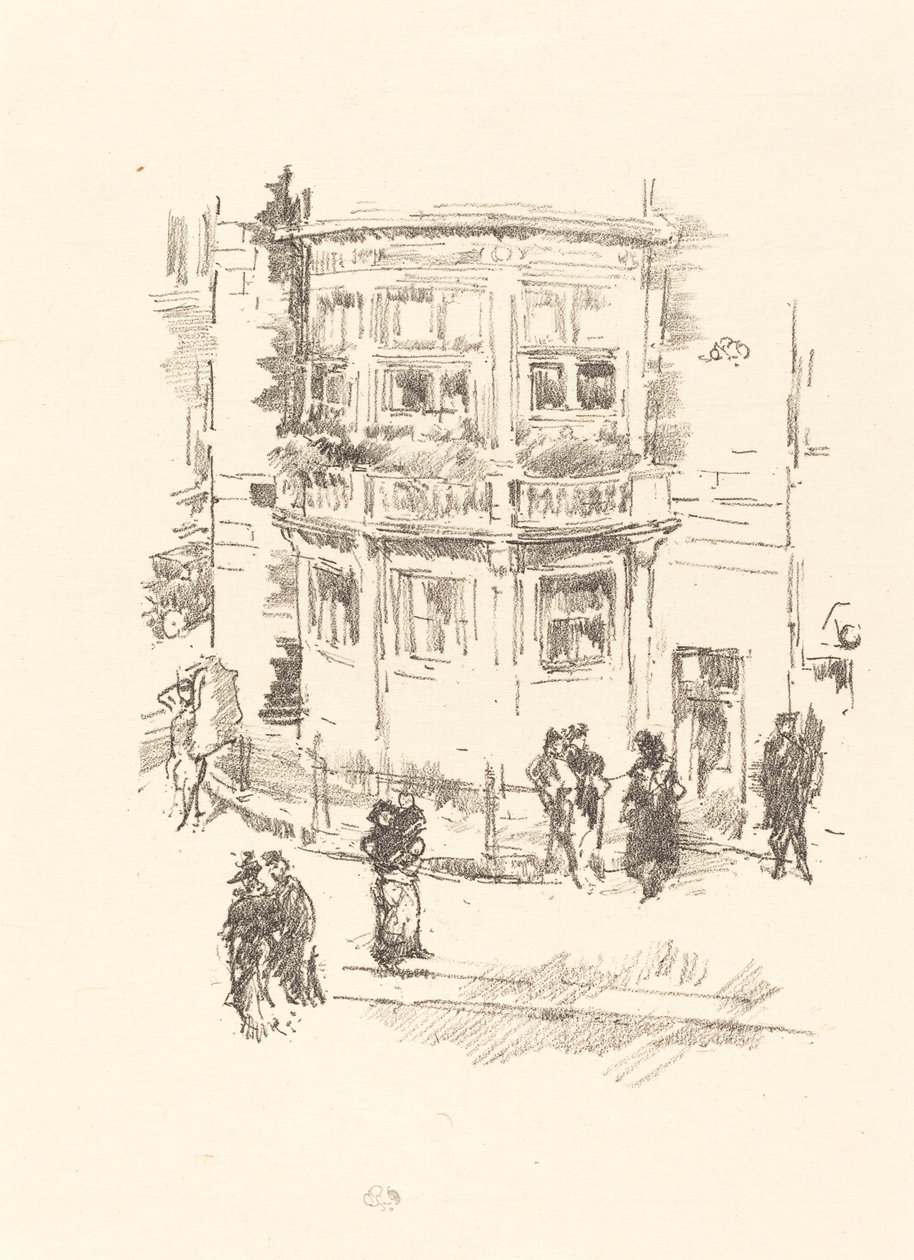 Het Raam van de Manager, Gaiety Theatre door James Abbott McNeill Whistler