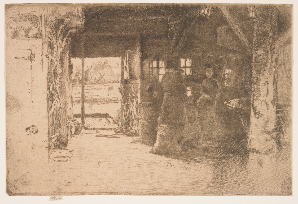 De molen door James Abbott McNeill Whistler