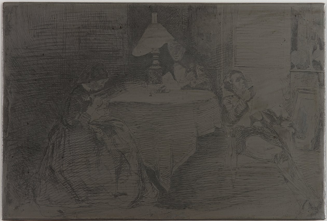 De Muziekkamer, 1858 door James Abbott McNeill Whistler