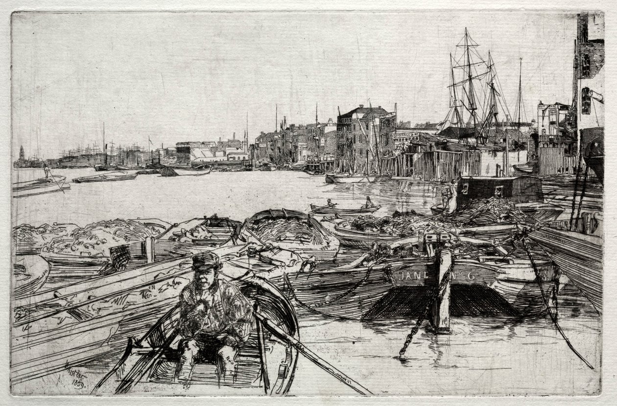 Het zwembad, 1859 door James Abbott McNeill Whistler