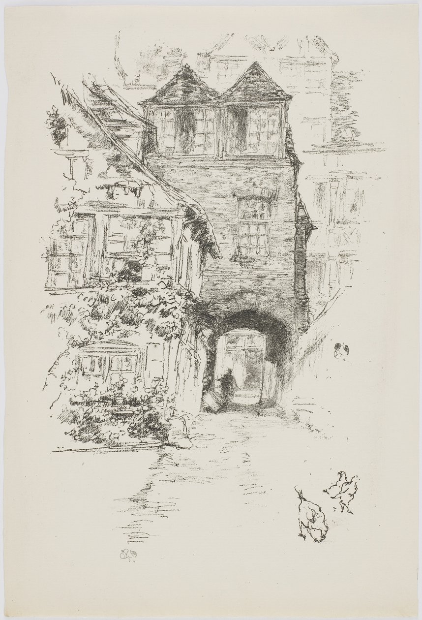 Het huis van de priester, Rouen, 1894-95 door James Abbott McNeill Whistler