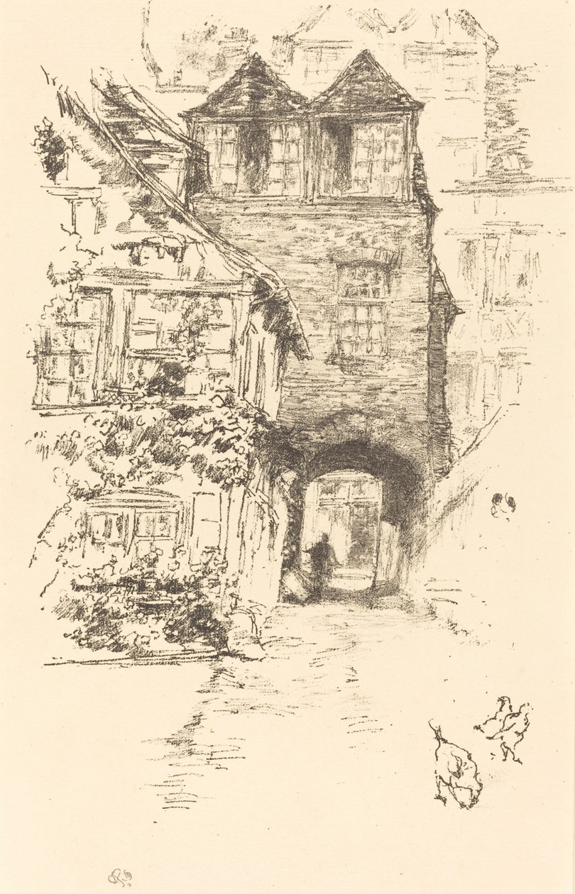 Het Huis van de Priester, Rouen, 1894-1895 door James Abbott McNeill Whistler