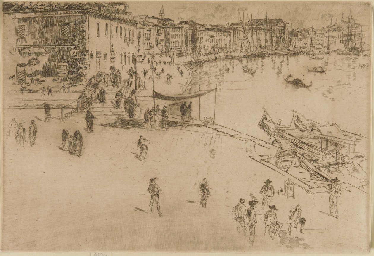 De Riva, nr. 2, 1879-1880 door James Abbott McNeill Whistler