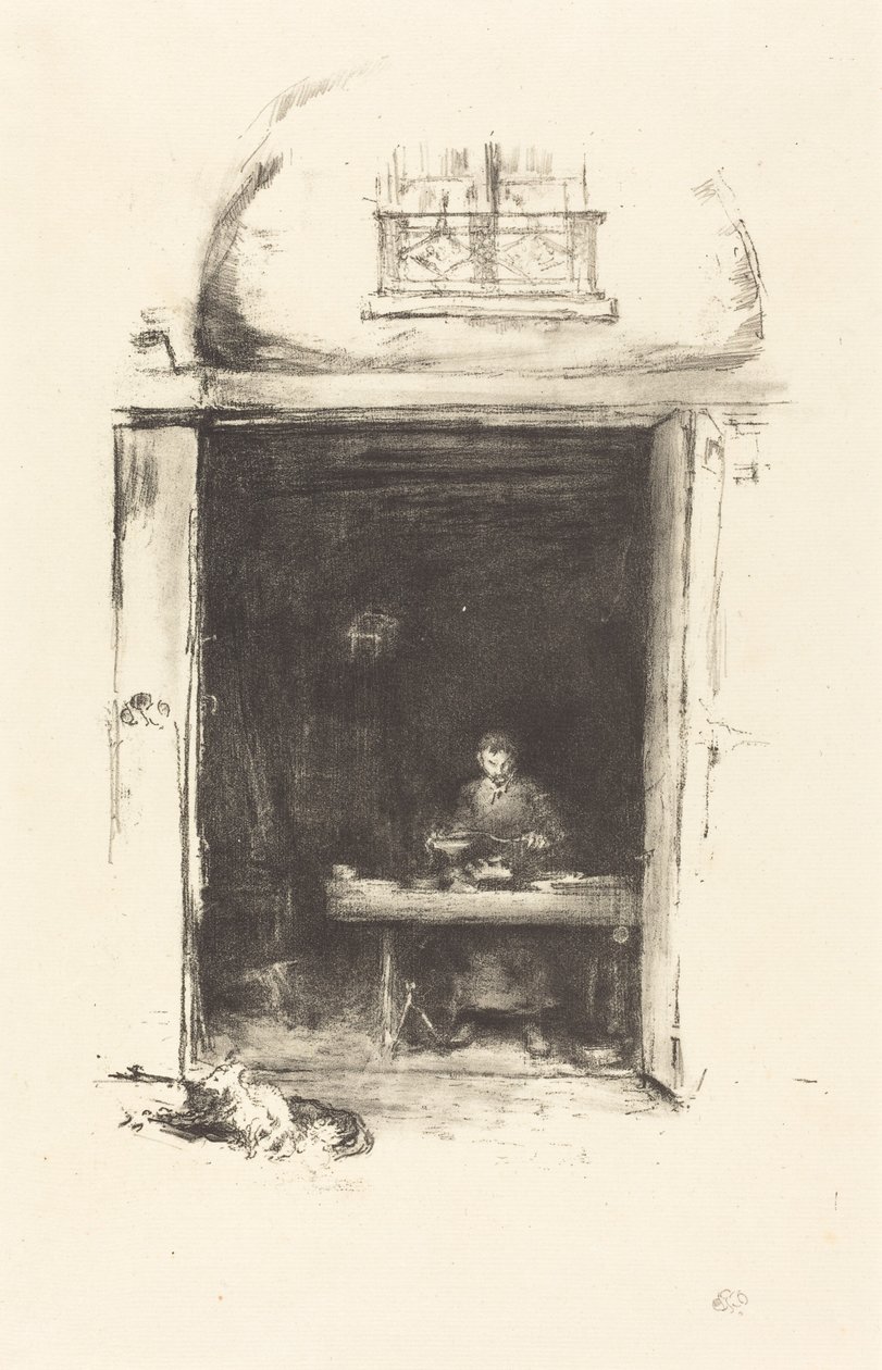 De smid, Passage du Dragon, 1894 door James Abbott McNeill Whistler