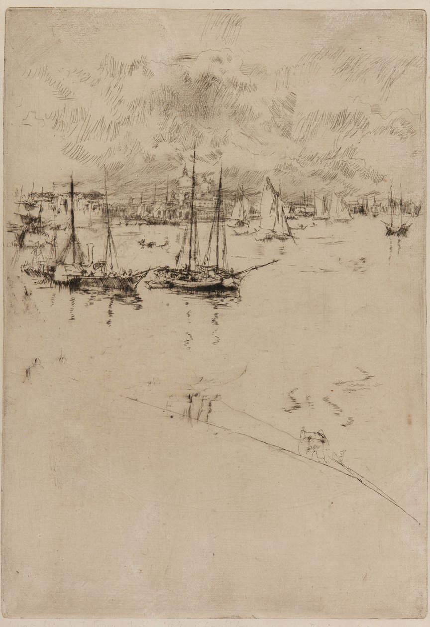 De stoomboot, Venetië door James Abbott McNeill Whistler