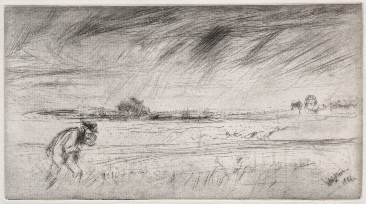 De storm, 1861 door James Abbott McNeill Whistler