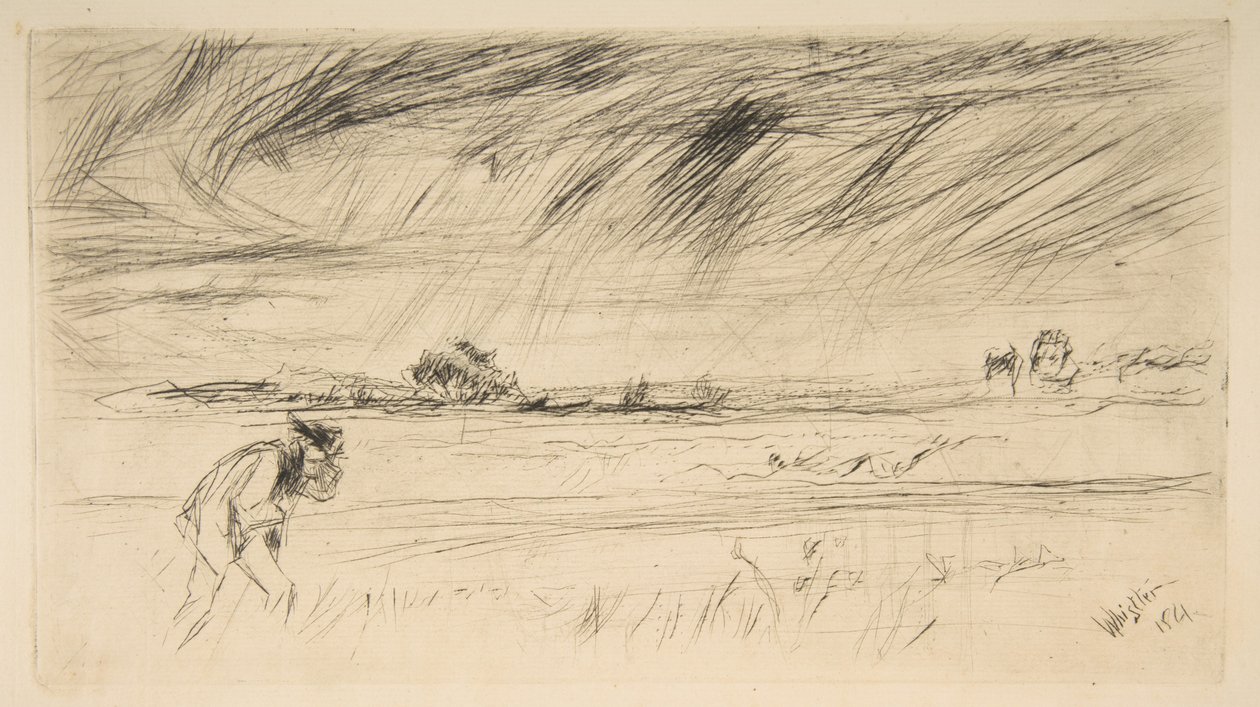 De storm, 1861 door James Abbott McNeill Whistler
