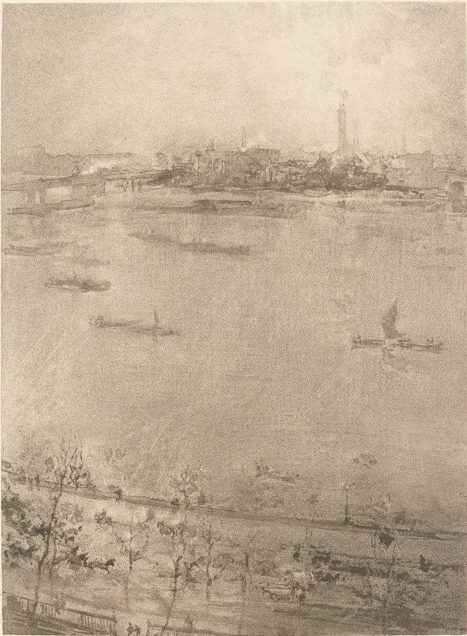 De Theems, 1896 door James Abbott McNeill Whistler