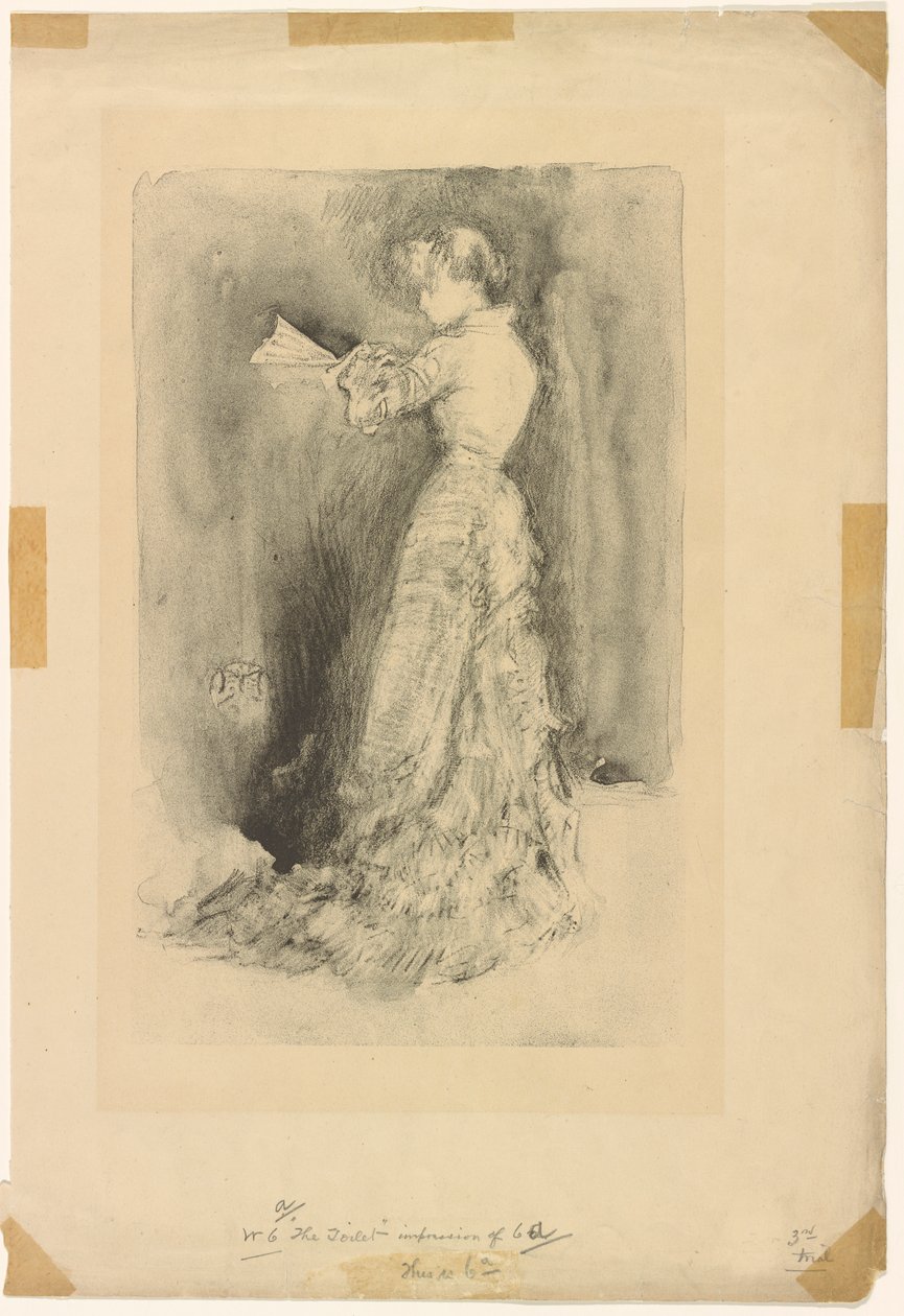 De Toilet, 1878 door James Abbott McNeill Whistler