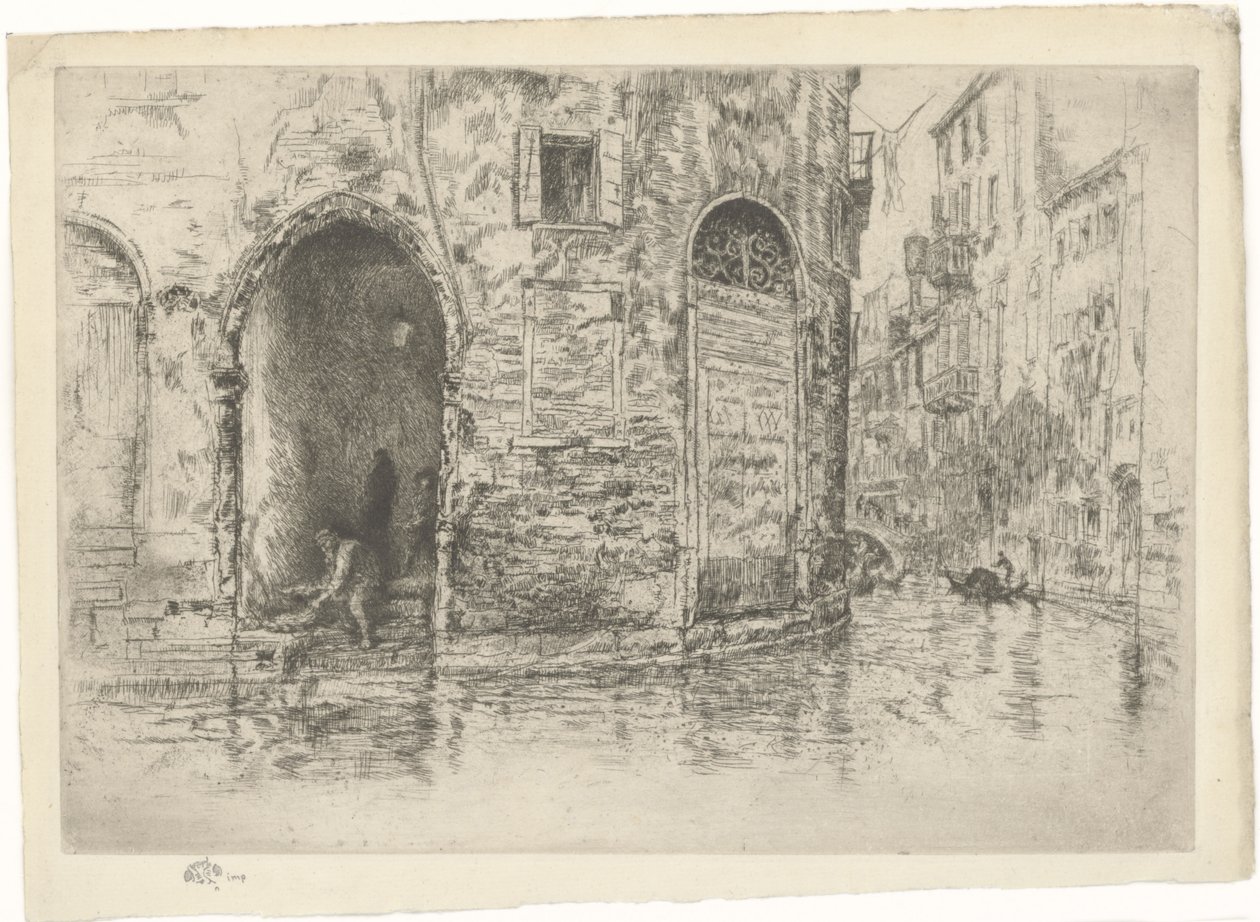 The Two Doorways. Eerste aflevering over Venetië, blad 2 (van 12) door James Abbott McNeill Whistler