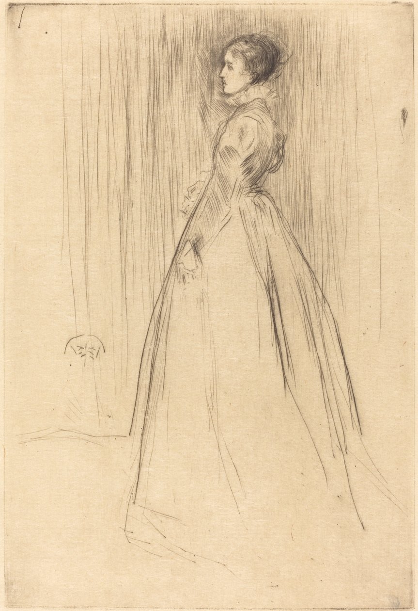 De fluwelen jurk, 1873 door James Abbott McNeill Whistler