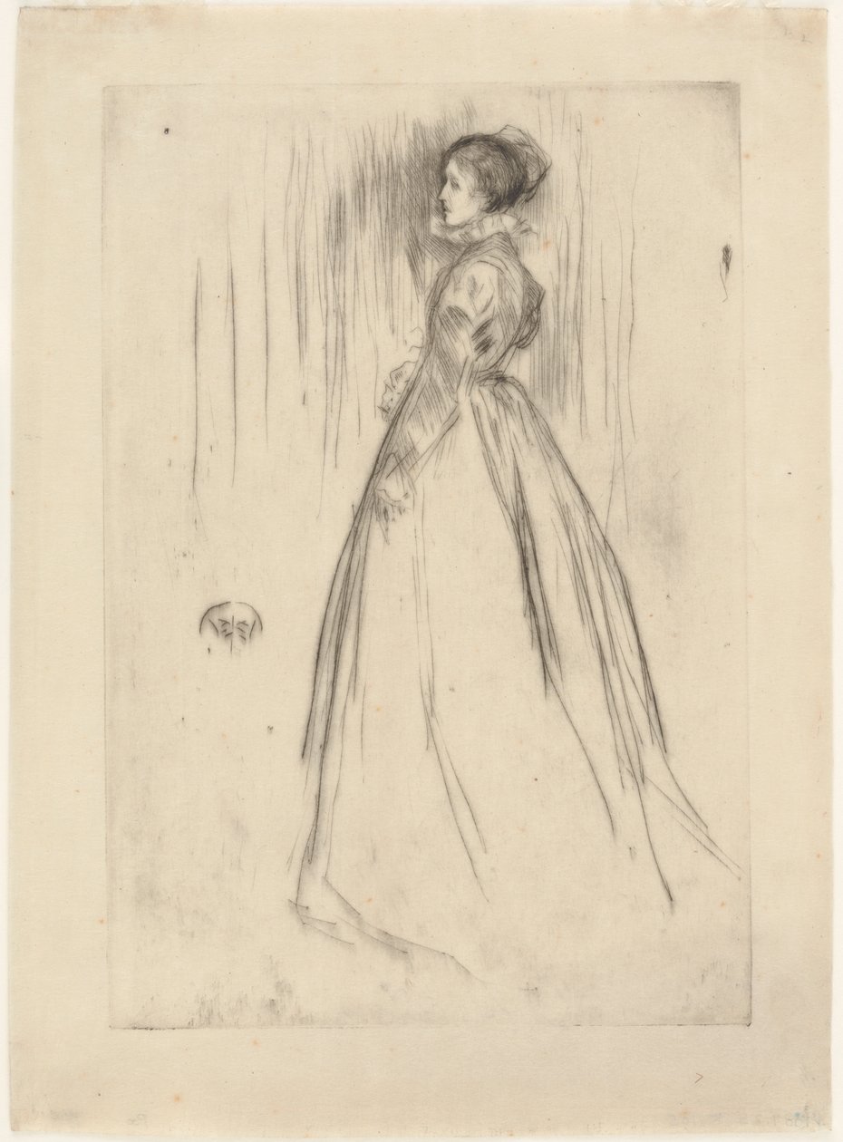 De Fluwelen Jurk Mevrouw Leyland door James Abbott McNeill Whistler
