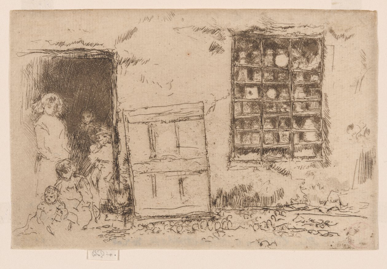 De dorpszoetwinkel, ca. 1884-86 door James Abbott McNeill Whistler