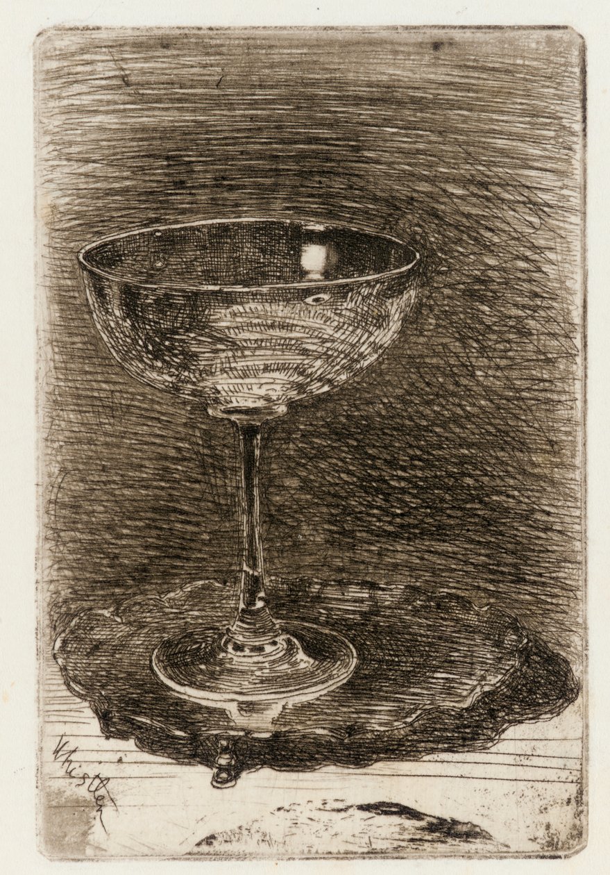 Het wijnglas door James Abbott McNeill Whistler
