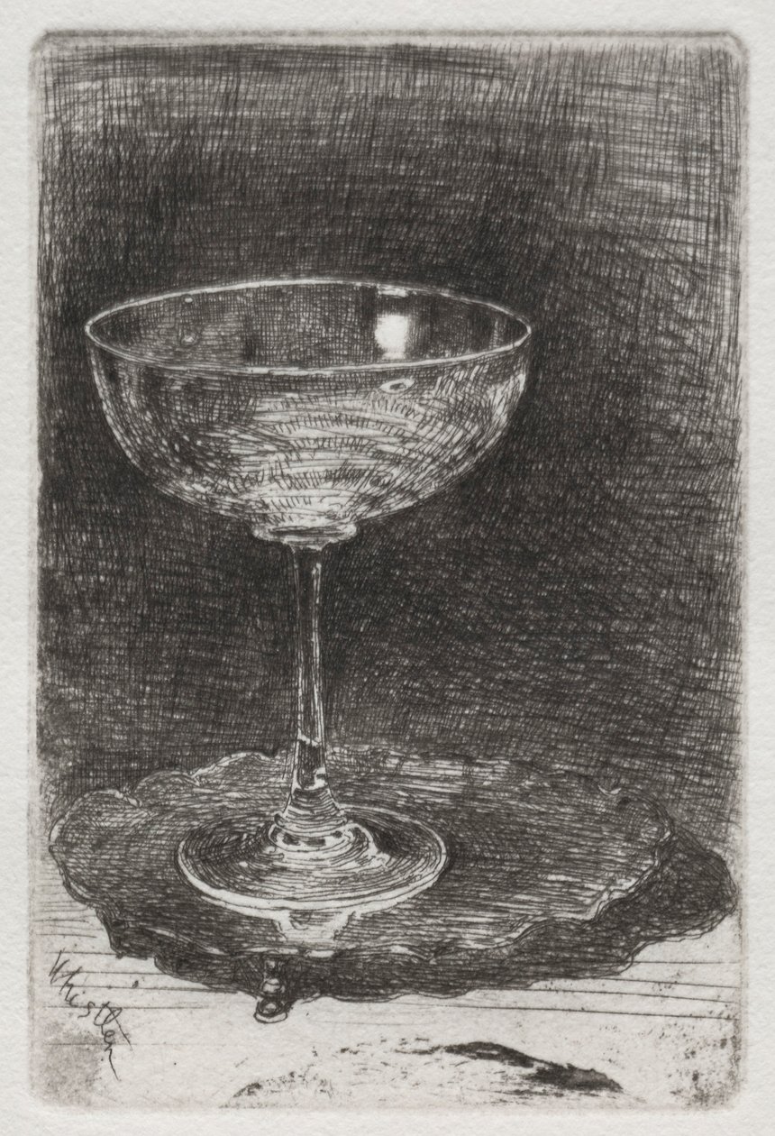 Het wijnglas, 1858 door James Abbott McNeill Whistler