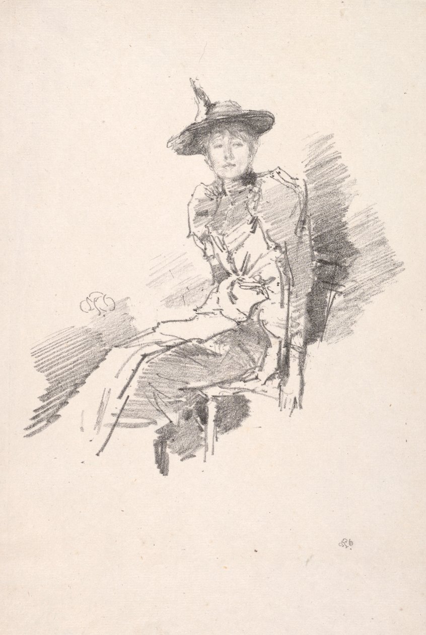 De Gevleugelde Hoed, 1890 door James Abbott McNeill Whistler