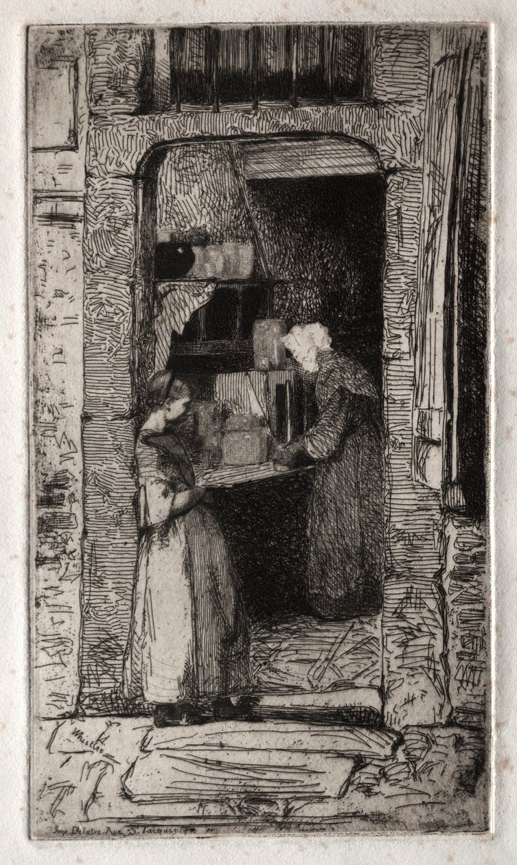 Twaalf etsen uit de natuur: La Marchande de Moutarde, 1858 door James Abbott McNeill Whistler