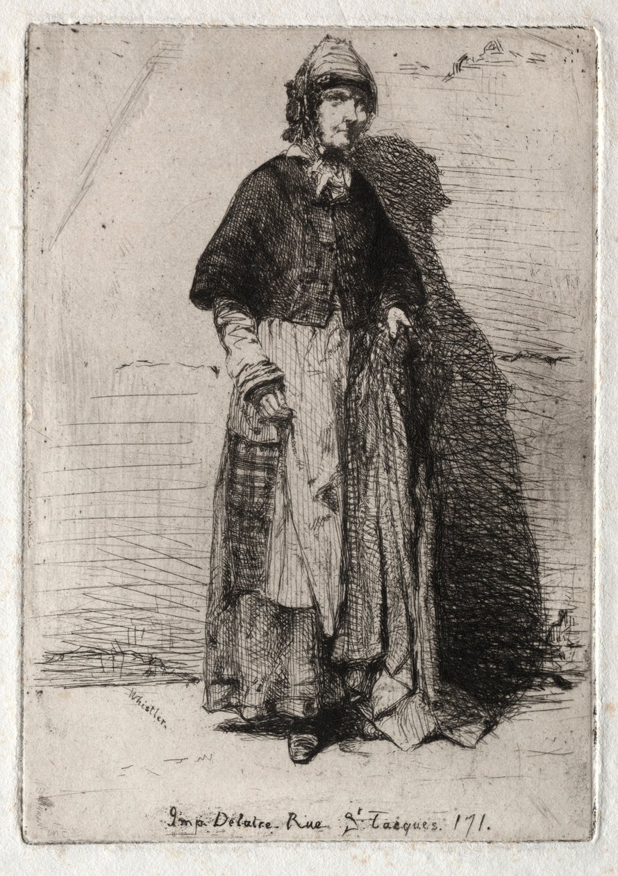 Twaalf etsen uit de natuur: La Mère Gérard door James Abbott McNeill Whistler