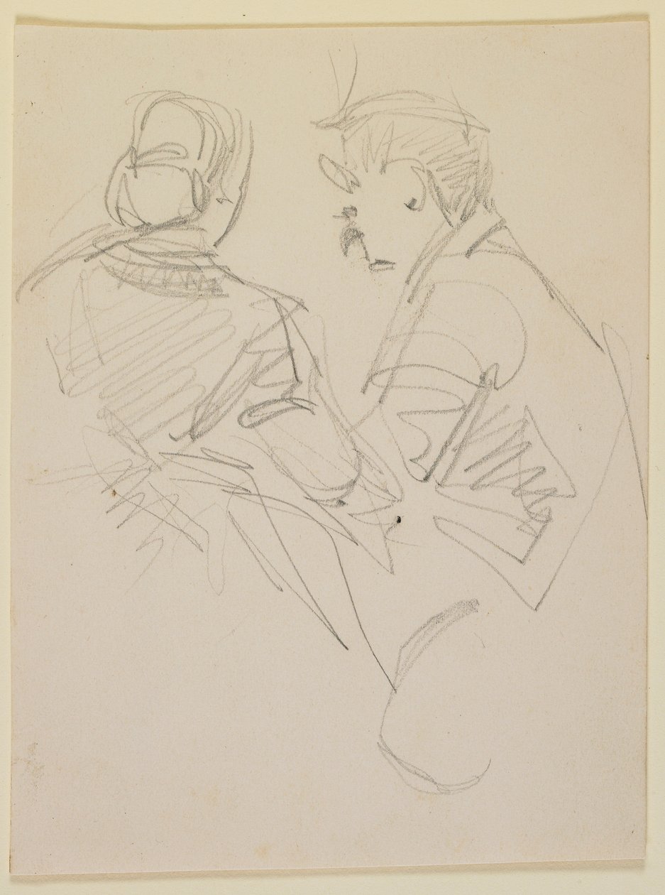 Twee figuren, 1858 door James Abbott McNeill Whistler