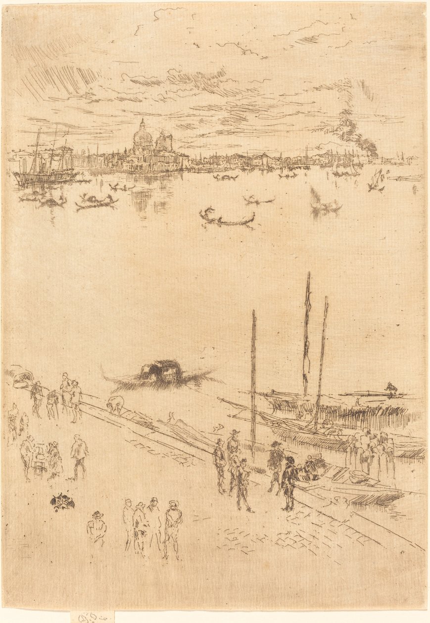 Rechtop Venetië, 1879-1880 door James Abbott McNeill Whistler