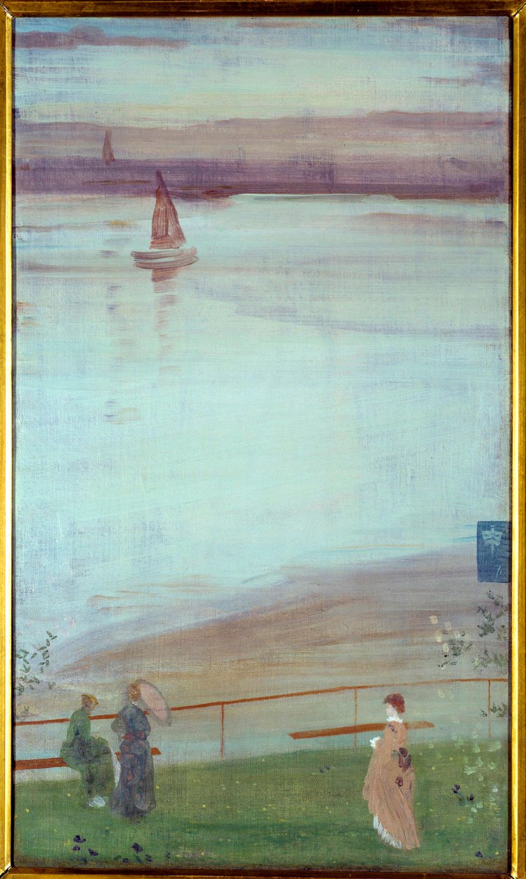 Variatie in paars en groen door James Abbott McNeill Whistler