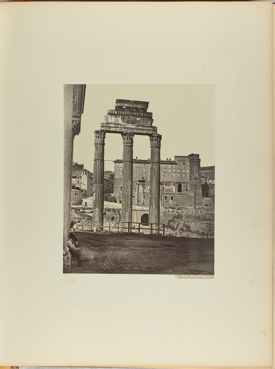 De Tempel van Castor en Pollux in het Forum Romanum, ook bekend als de Tempel van Minerva Chalcidica door James Anderson