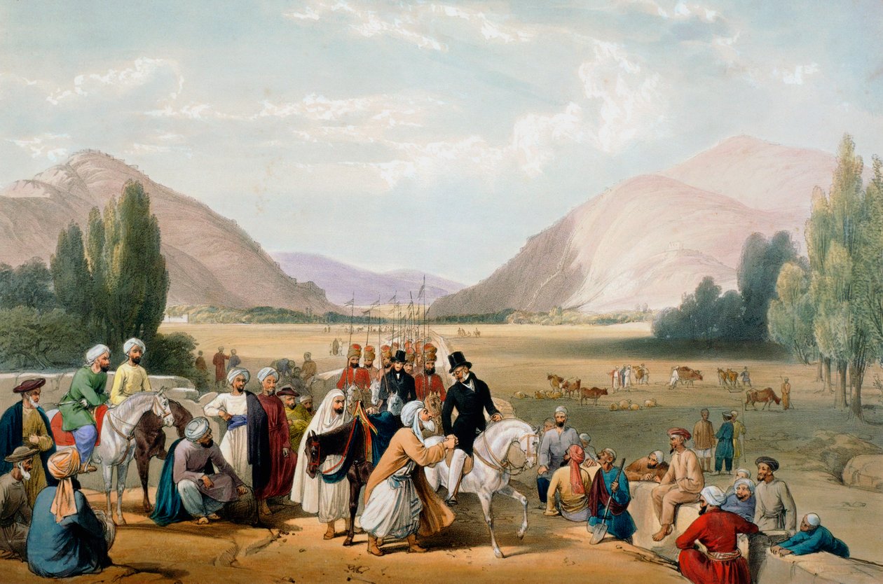 Overgave van Dost Mohammad Khan, Kabul, Eerste Anglo-Afghaanse Oorlog, 1838-1842 door James Atkinson