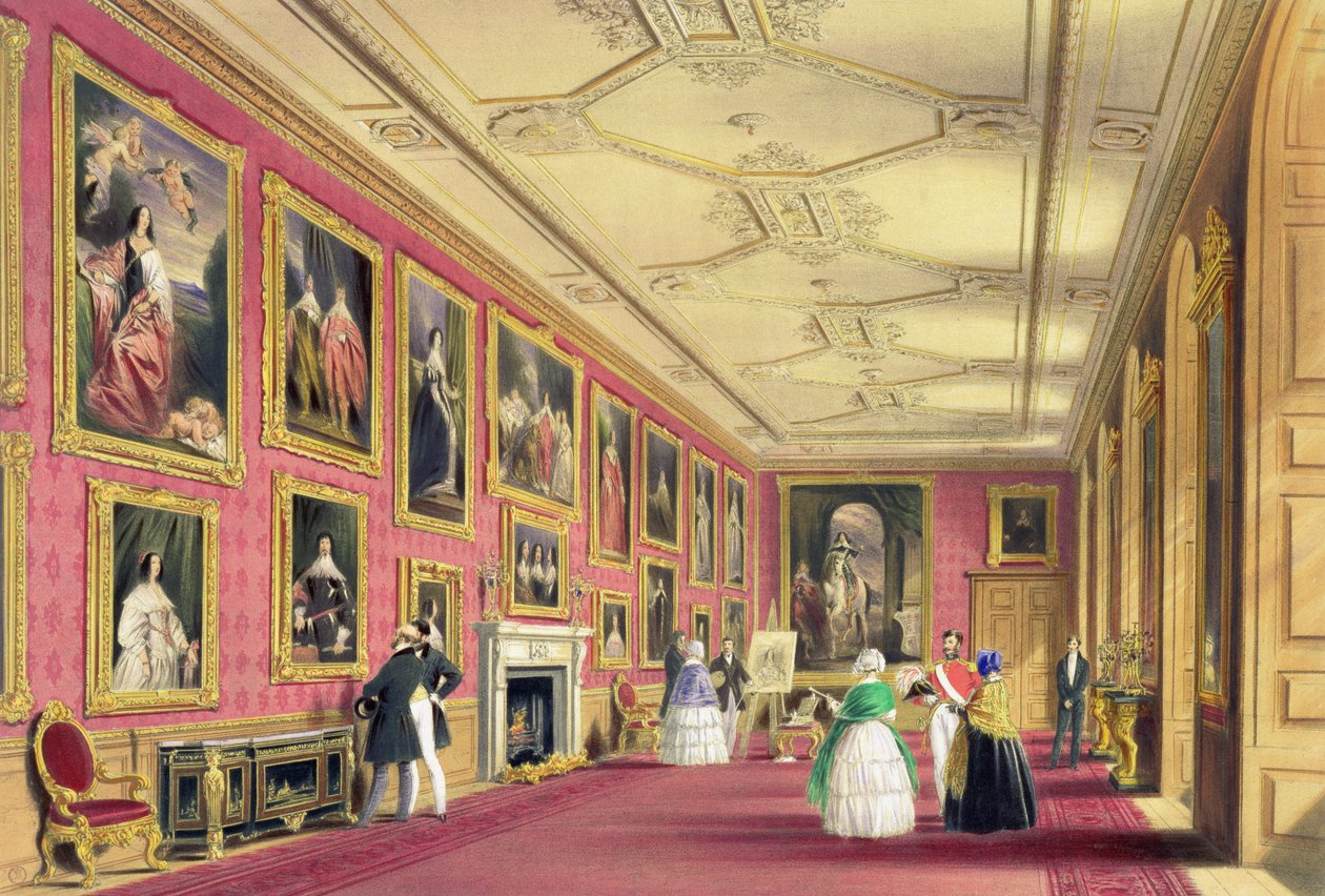 De Vandyke Kamer, Windsor Castle door James Baker (after) Pyne