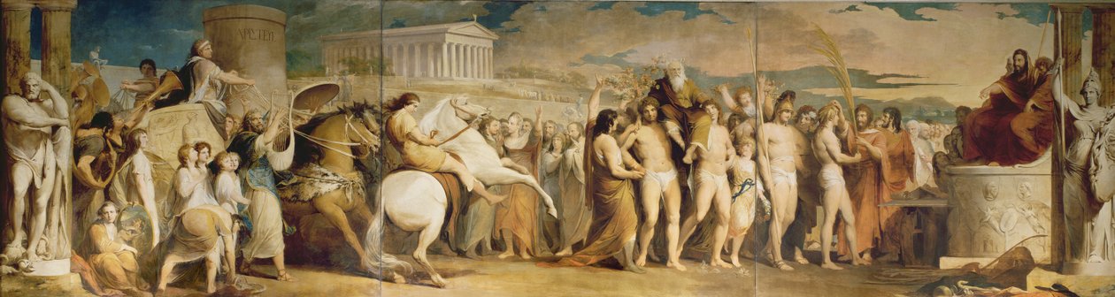De Kroon van de Overwinnaars in Olympia, derde in de serie De Vooruitgang van de Menselijke Cultuur en Kennis door James Barry