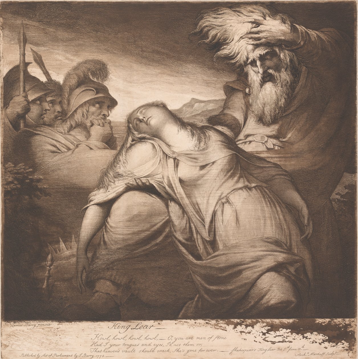 Koning Lear en Cordelia door James Barry